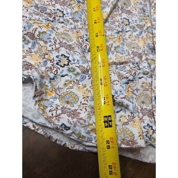 Denim & Flower Mens Floral Short Sleeve Button-Up Shirt L - Picture 5 of 9